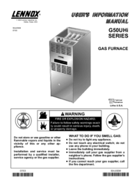 a Ver el documento Lennox-international-inc G50UHi Manual de usuario