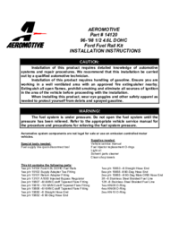 a Ver el documento Aeromotive 14120 - 96-98 1_2 4.6L DOHC COBRA FUEL RAIL SYSTEM Manual de usuario