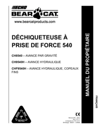 a Ver el documento Echo-bear-cat CHF9540H 2011 Manual de usuario