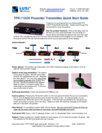 a Ver el documento Luxi-electronics TPR-110CR Manual de usuario