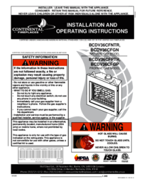 a Ver el documento Continental Fireplaces BCDV36CFGN Instrucciones de operaciones
