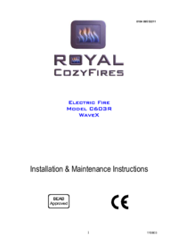 a Ver el documento Crosslee C603RElectricFire Manual de usuario